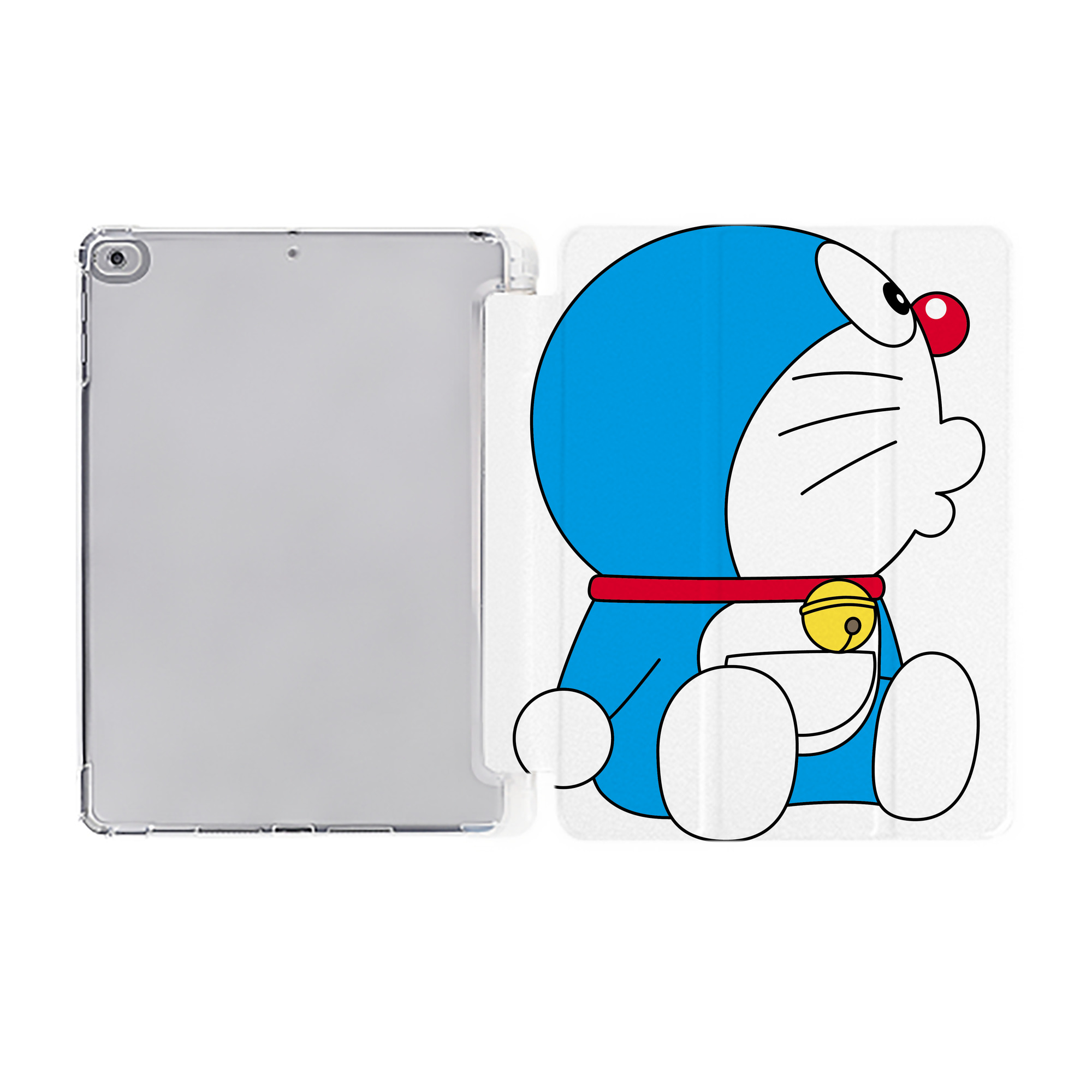 （画像用） ドラえもん Doraemon IPad ケース ペン収納付き 三つ折りスタンド PUレザー×シリコン 対応機種9.5/10.5/10.9インチ